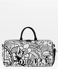 Sprayground Doodle Black & White Duffle Bag