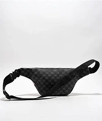 Sprayground Drip Check Savvy Black Fanny Pack