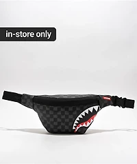 Sprayground Drip Check Savvy Black Fanny Pack