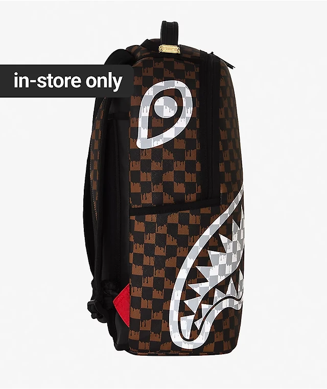 Sprayground Drip Shark Brown Backpack