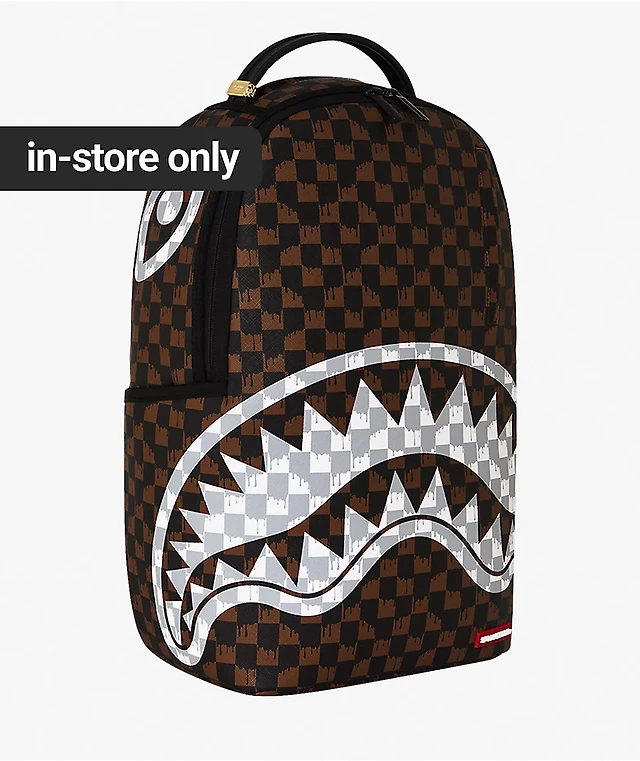 Sprayground Drip Shark Brown Backpack