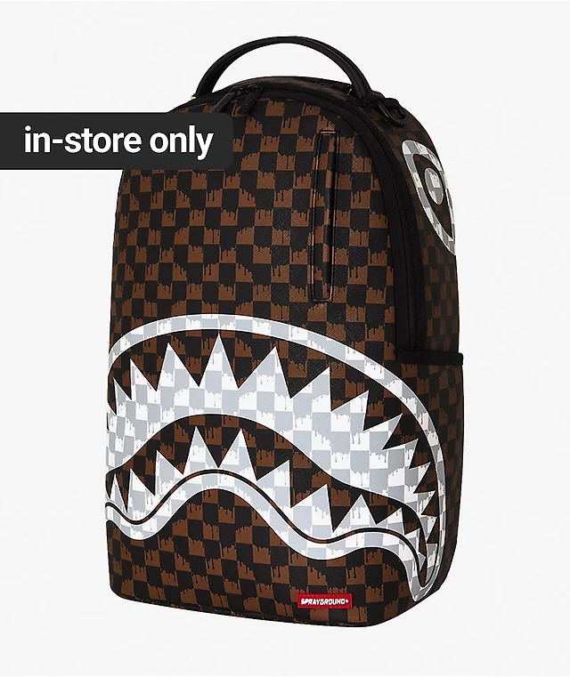 Sprayground Drip Shark Brown Backpack