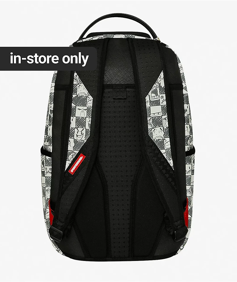 Sprayground Emote Checkered Green Backpack