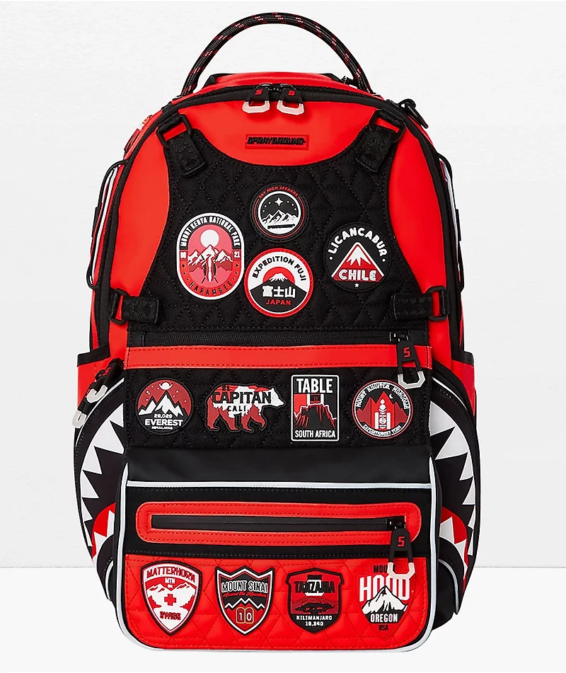 Sprayground Expedition Red & Black Backpack