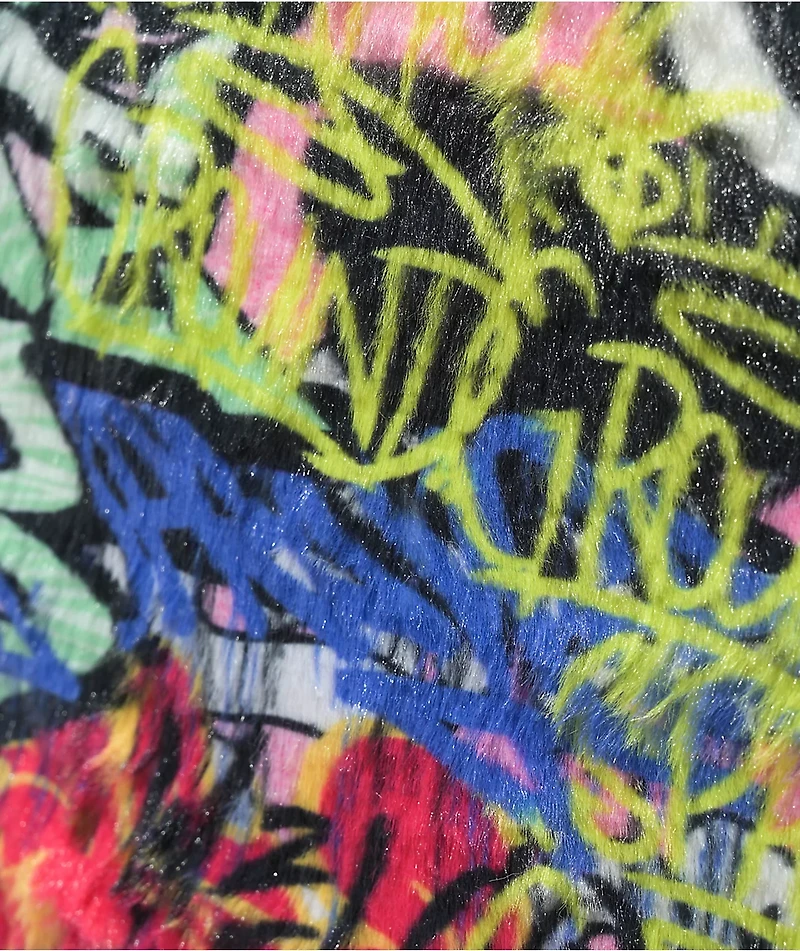 Sprayground Graffiti Faux Fur Backpack