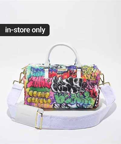Sprayground Graffiti Faux Fur Mini Duffle Bag