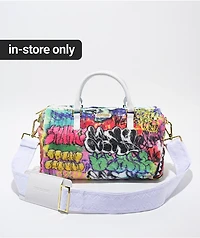 Sprayground Graffiti Faux Fur Mini Duffle Bag