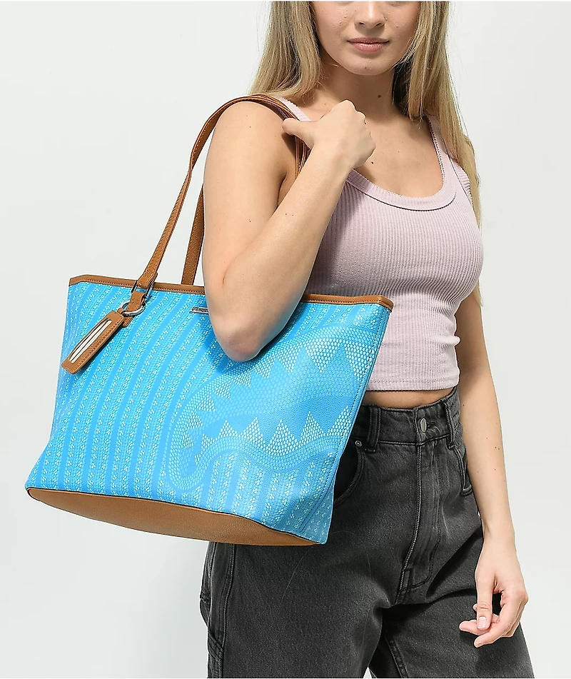 Sprayground Illuchains Turquoise Tote Bag