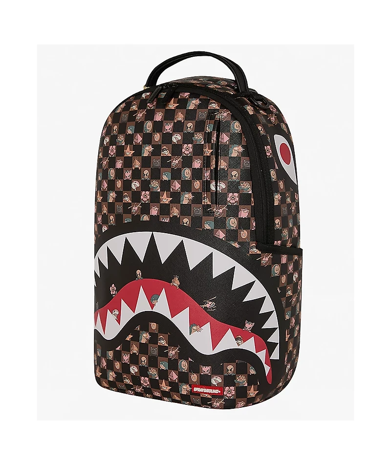 Sprayground King Characters Remix Checker Backpack