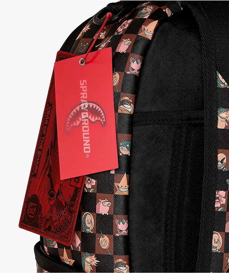 Sprayground King Characters Remix Checker Backpack