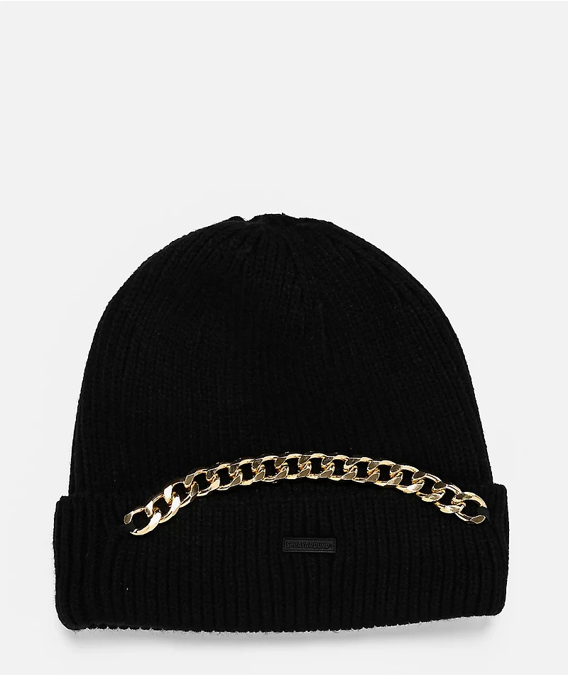 Sprayground Links On My Mind Black Beanie
