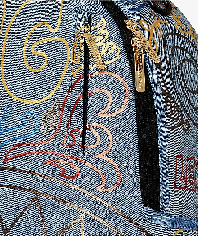 Sprayground Metallic Printed Denim Backpack at Hamilton  display picture 3