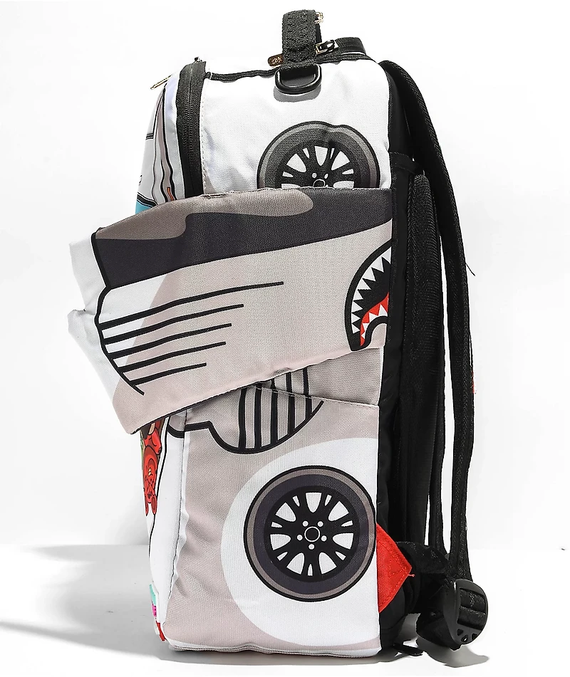 Sprayground Miami Vice Wings UP DLXSV White Backpack