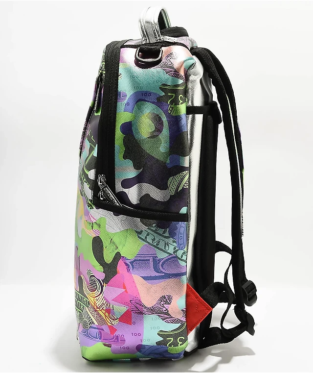 Sprayground Neon Camo Money DLX Backpack Mission Valley