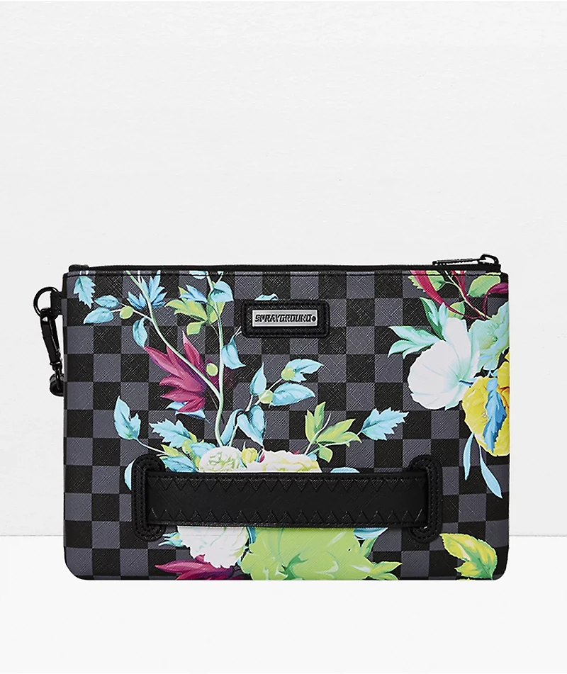 Sprayground Neon Floral Clutch Bag