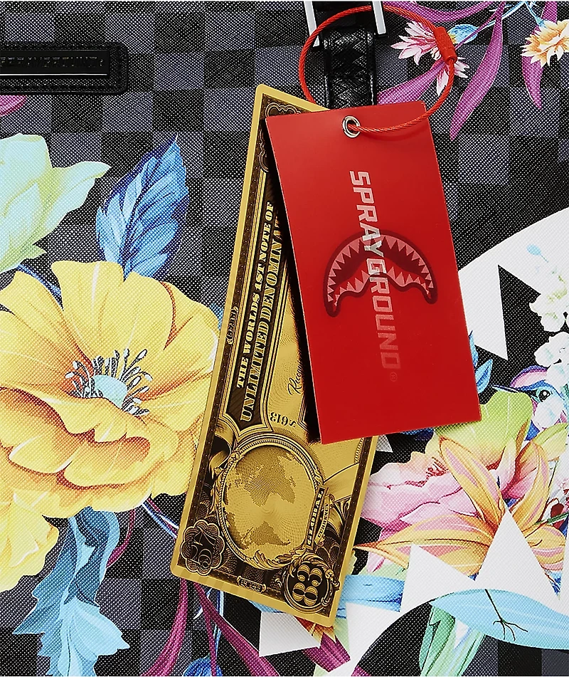 Sprayground Neon Floral Clutch Bag