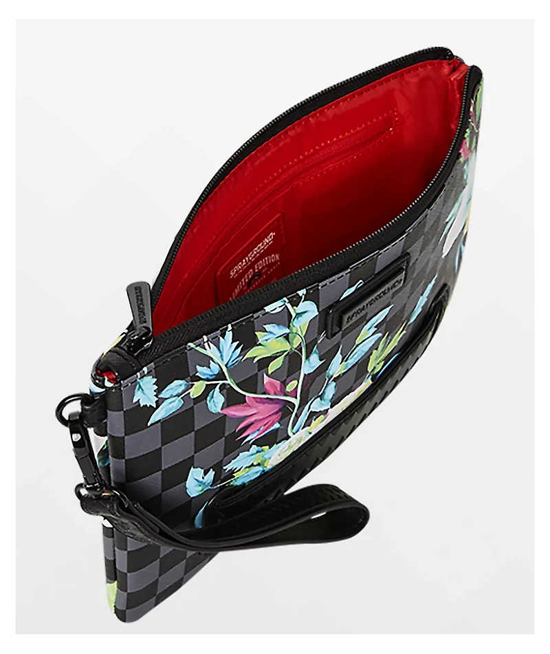 Sprayground Neon Floral Clutch Bag