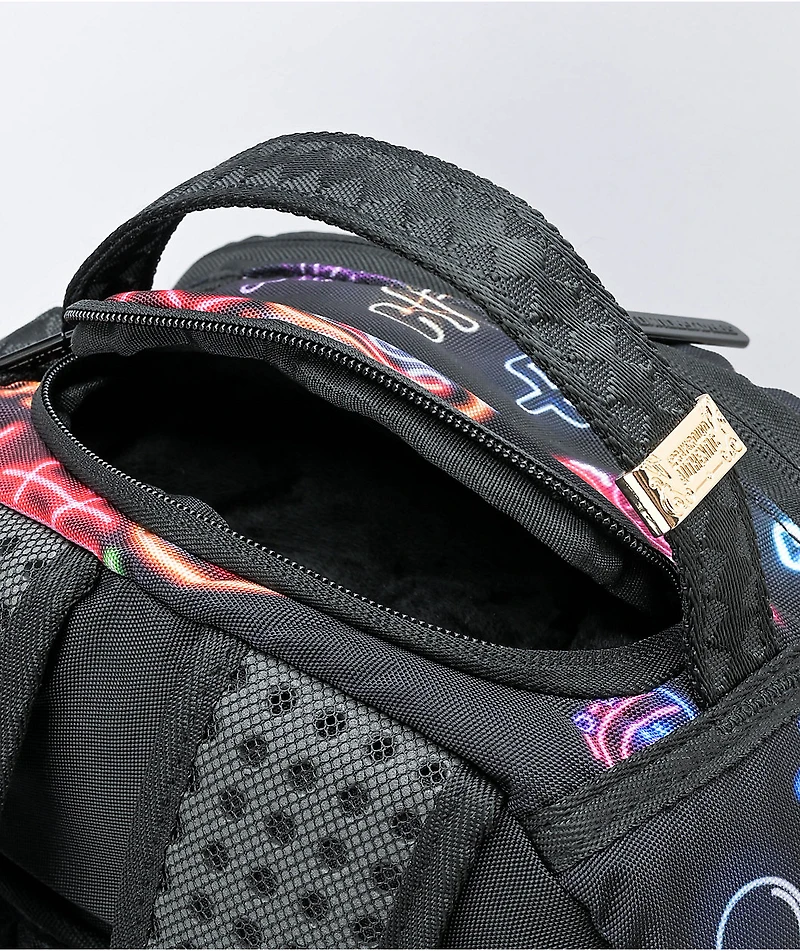Sprayground Neon Shujuki Black Backpack