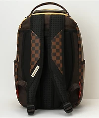 Sprayground Paris Paint Deluxe Brown Leather Backpack