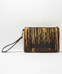 Sprayground Paris Paint Deluxe Brown Leather Toiletry Bag