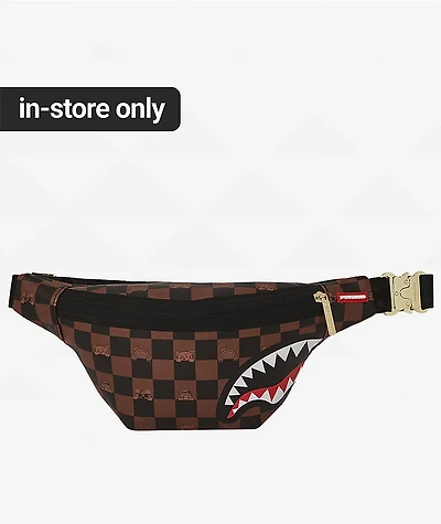 Sprayground Peeking Character Checker Fanny Pack
