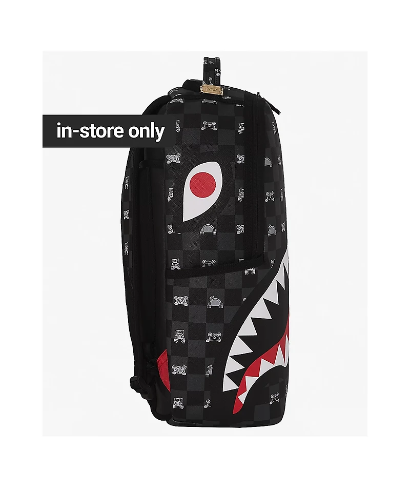 Sprayground Peeking Character Checkered Backpack