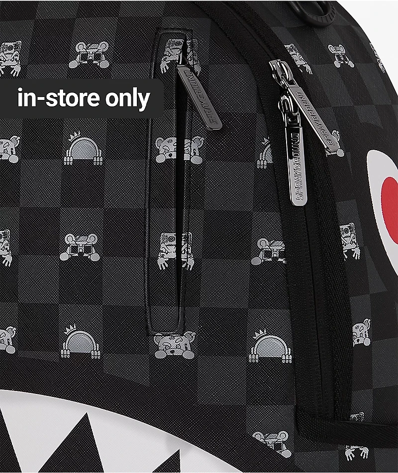 Sprayground Peeking Character Checkered Backpack