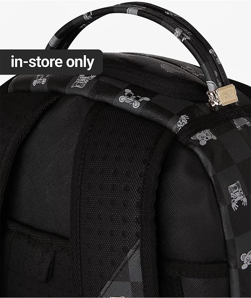 Sprayground Peeking Character Checkered Backpack