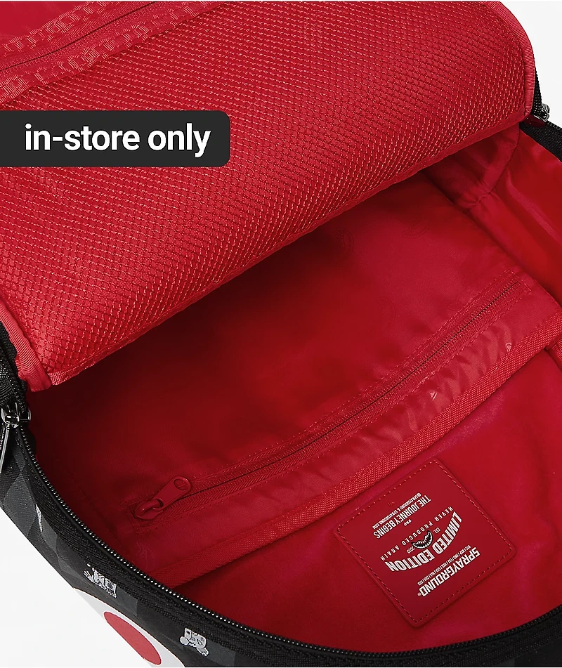 Sprayground Peeking Character Checkered Backpack