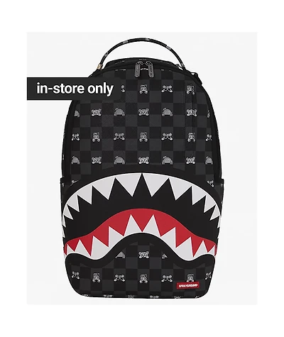 Sprayground Peeking Character Checkered Backpack