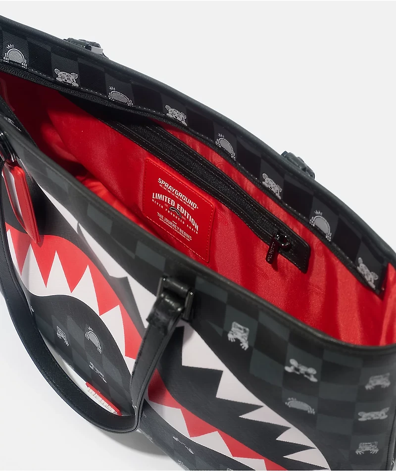 Sprayground Peeking Character Grey Tote Bag