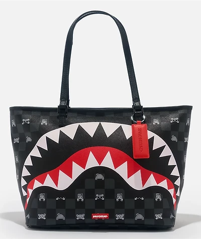 Sprayground Peeking Character Grey Tote Bag