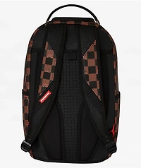 Sprayground Peeking Checker Brown Backpack
