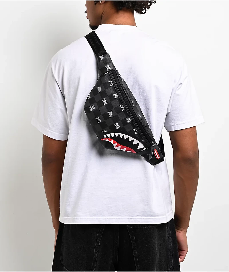 Sprayground Peeking Checker Fanny Pack