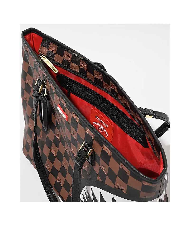 Sprayground Peeking Checker Tote Bag