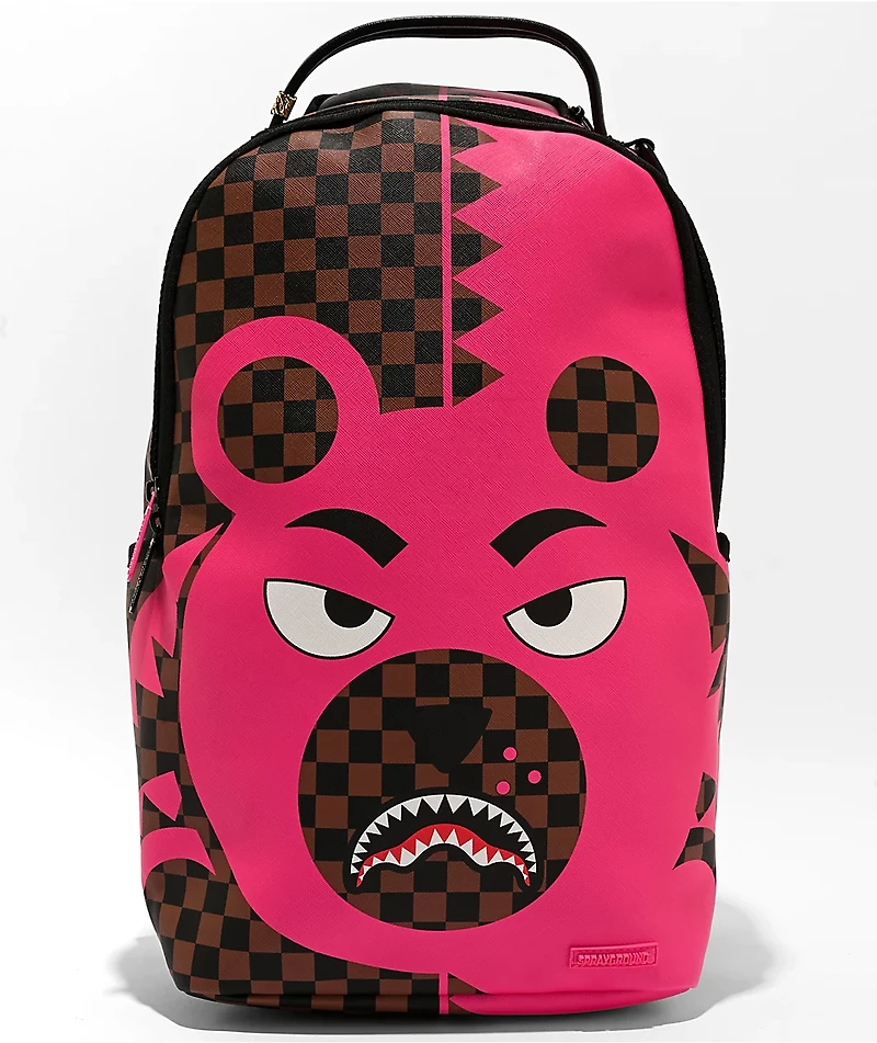 Sprayground Pink Bear Shark Backpack