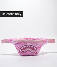 Sprayground Pink Camo Faux Fur Fanny Pack