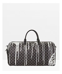 Sprayground Platinum Drip Black Checkered Duffle Bag