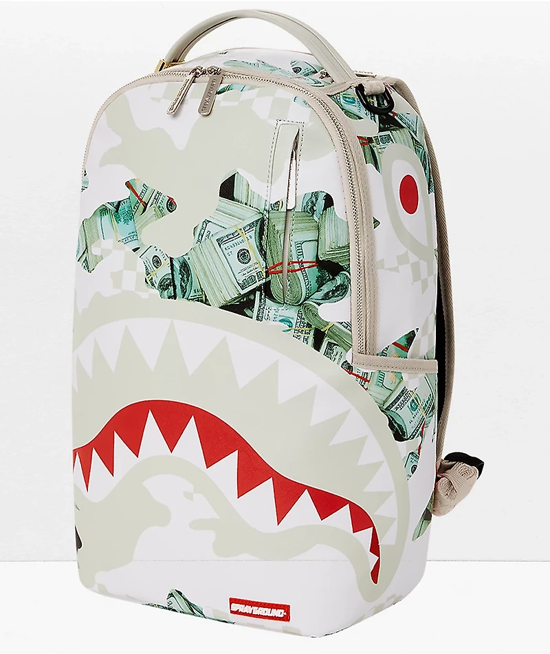 Sprayground Powder Shark White Backpack