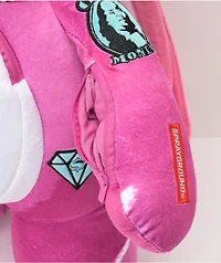 Sprayground Punk Money Bear Teddy Bear Pink Backpack
