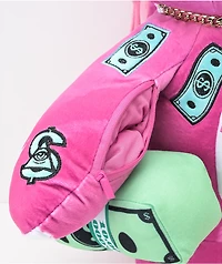 Sprayground Punk Money Bear Teddy Bear Pink Backpack