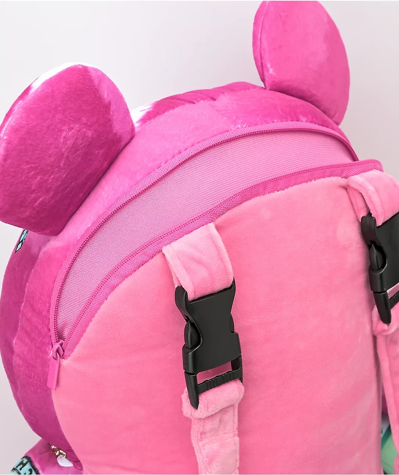 Sprayground Punk Money Bear Teddy Bear Pink Backpack