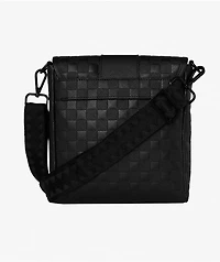 Sprayground Raised Check Black Messenger Bag