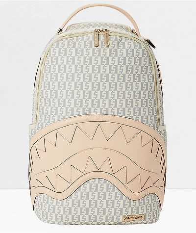 Sprayground Rose Money Checkered White & Grey Backpack