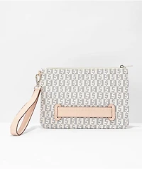 Sprayground Rose Money White & Grey Clutch Bag