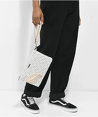 Sprayground Rose Money White & Grey Clutch Bag