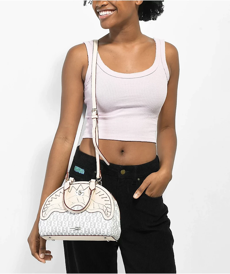 Sprayground Rose Money White & Grey Handbag