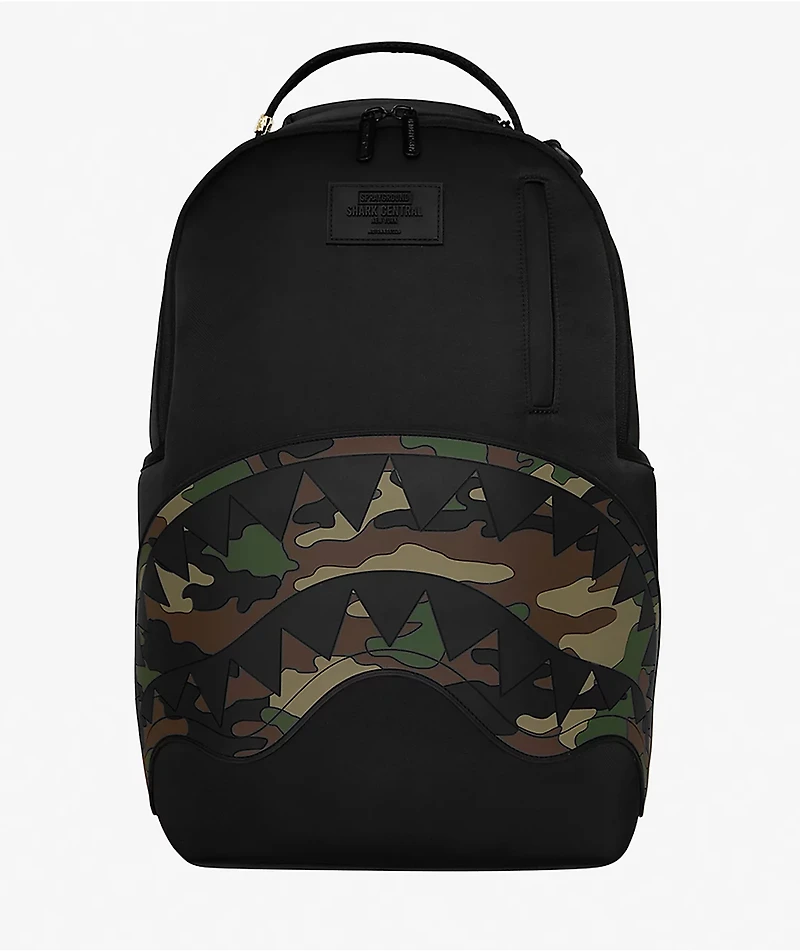Sprayground Shark Central Black Camo Backpack