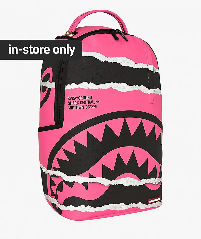 Sprayground Shark Central Duality Tear Pink Backpack