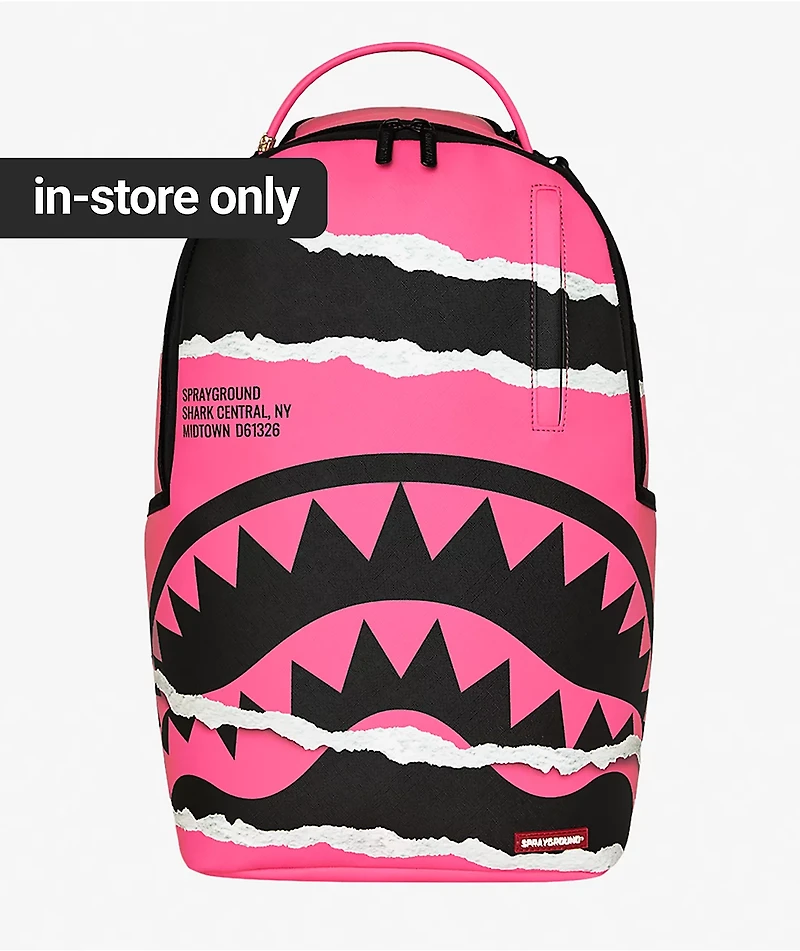 Sprayground Shark Central Duality Tear Pink Backpack